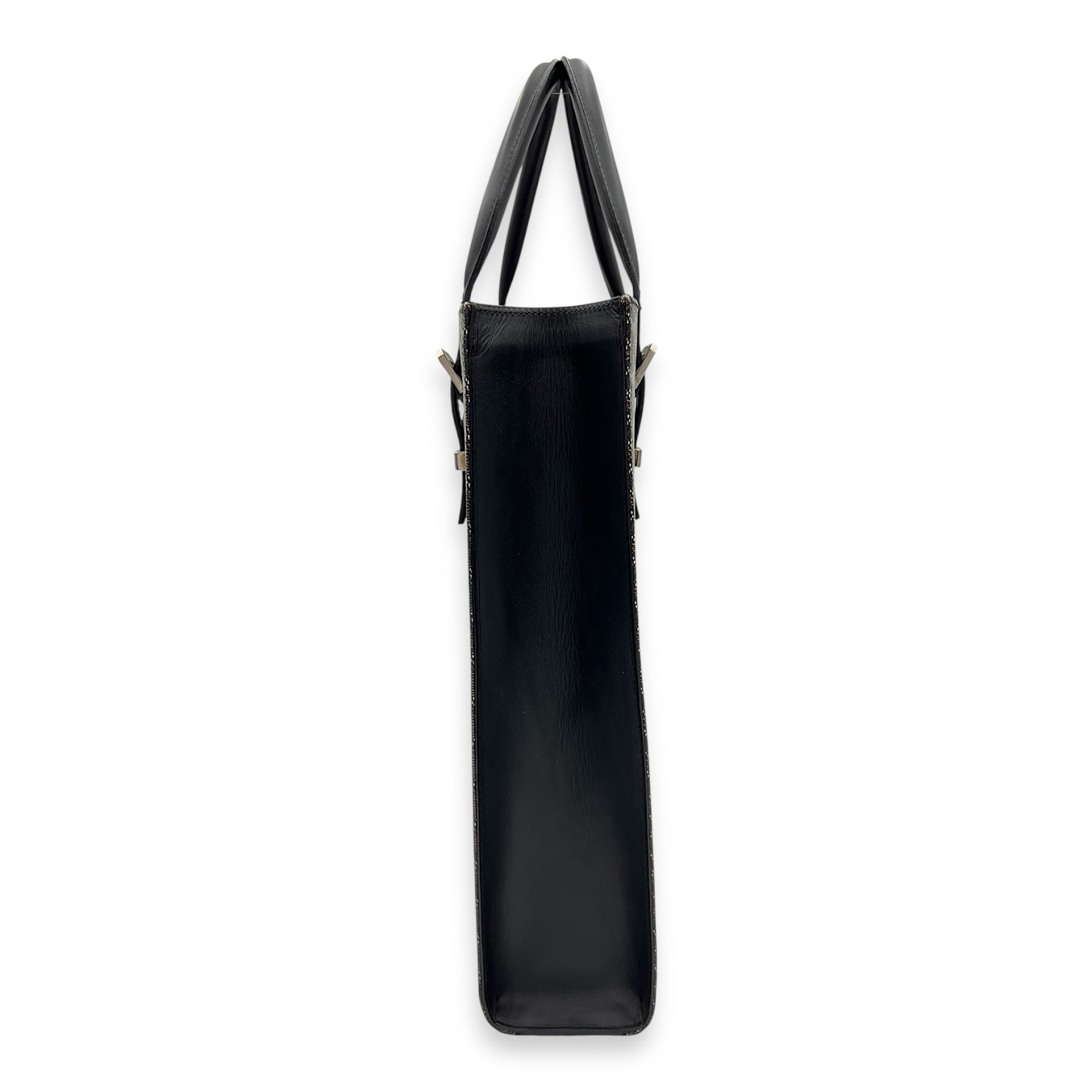 Goyard Comores Tote Bag Black in Coated Canvas, Silver hardware_8