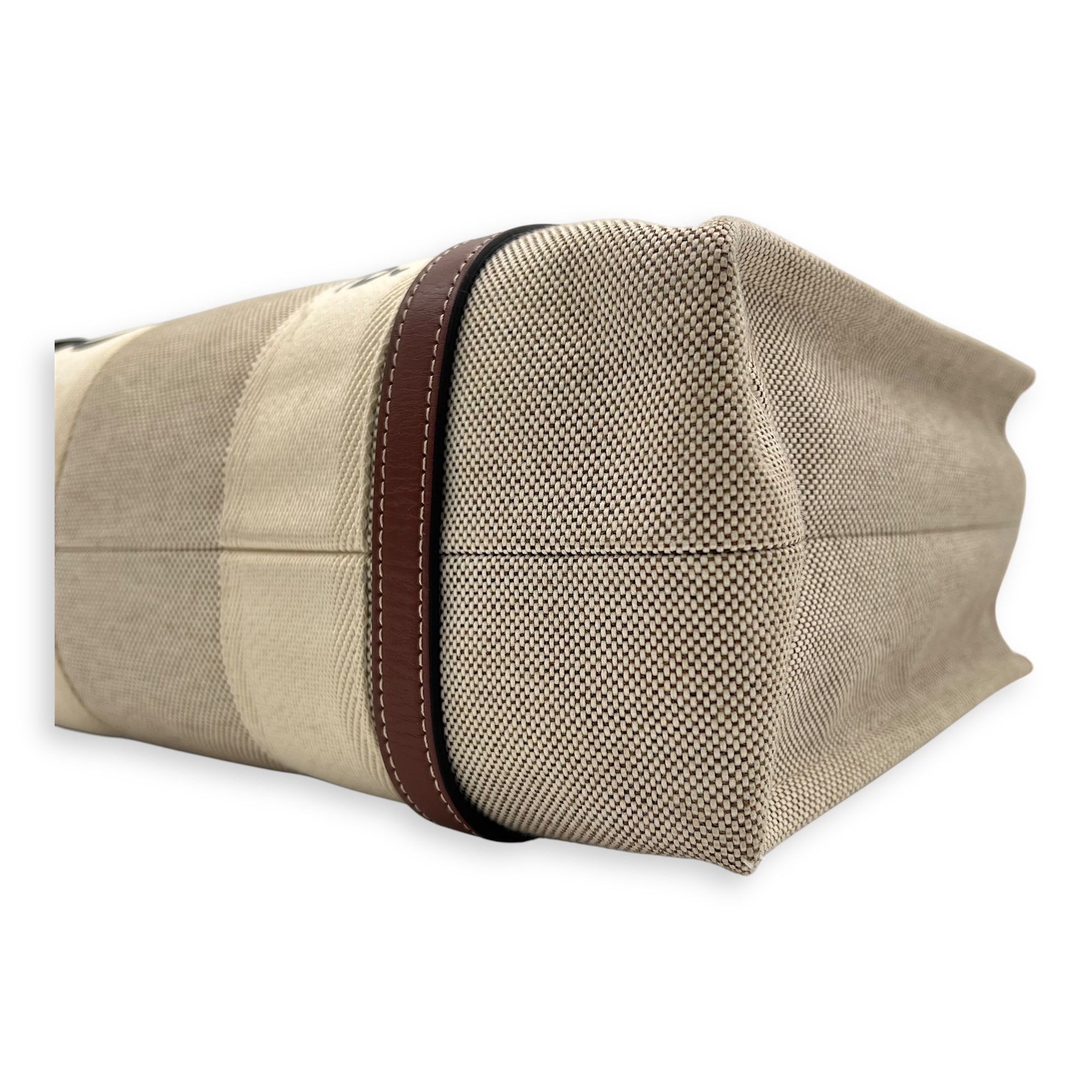 Chloé Woody Medium Beige Tote Bag in Canvas_10