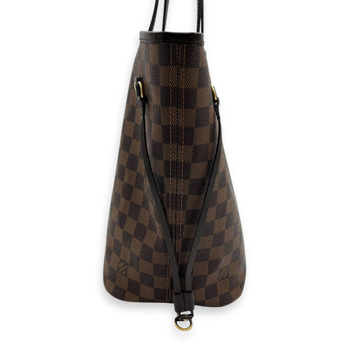 Louis Vuitton Neverfull MM Damier Ebene Tote Bag in Coated Canvas, Gold hardware_3