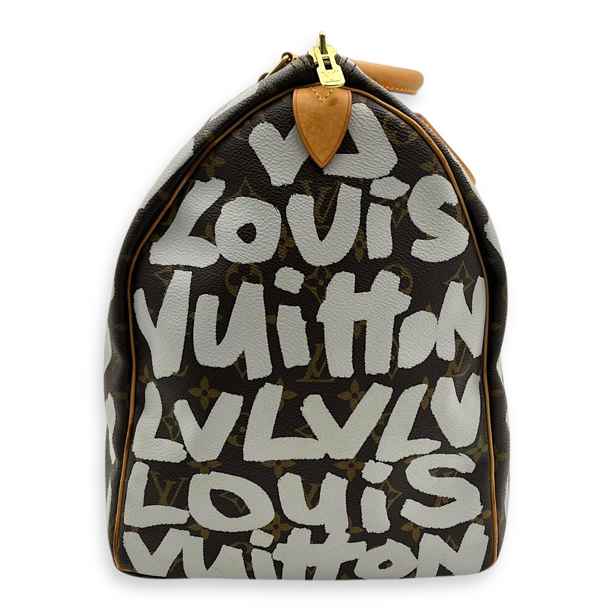 Louis Vuitton Stephen Sprouse Keepall 50 Brown Duffle Bag in Coated Canvas, Gold hardware_3