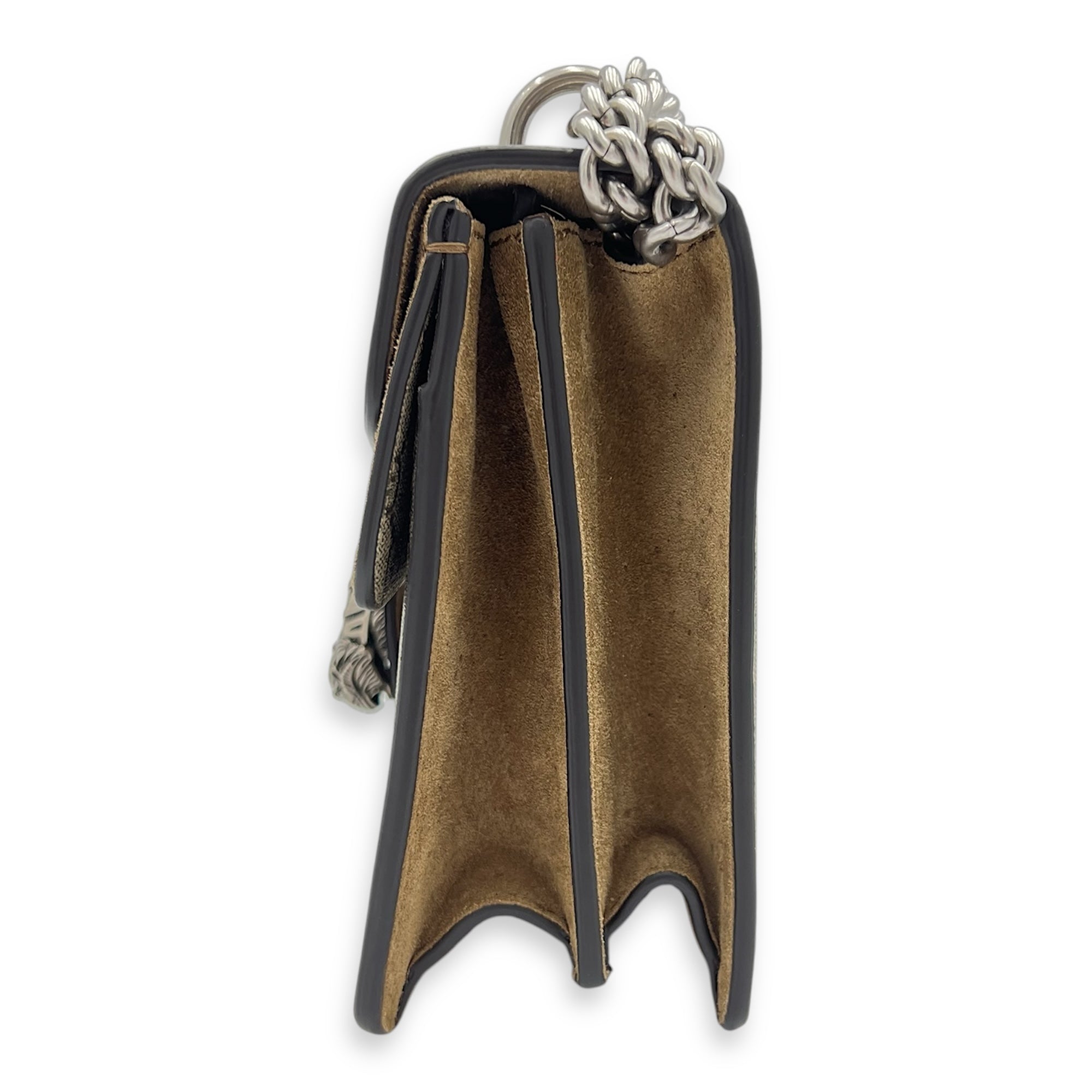 Gucci Dionysus Small Brown Shoulder Bag in Coated Canvas, Ruthenium hardware_8