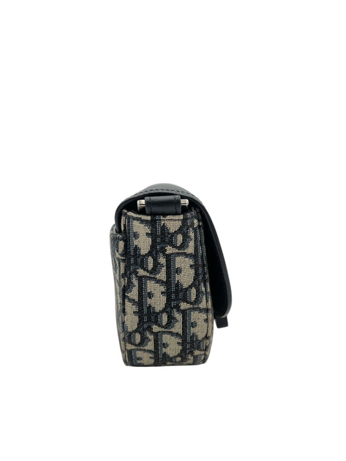 Dior Saddle Crossbody Bag Brown in Jacquard, Silver hardware_10