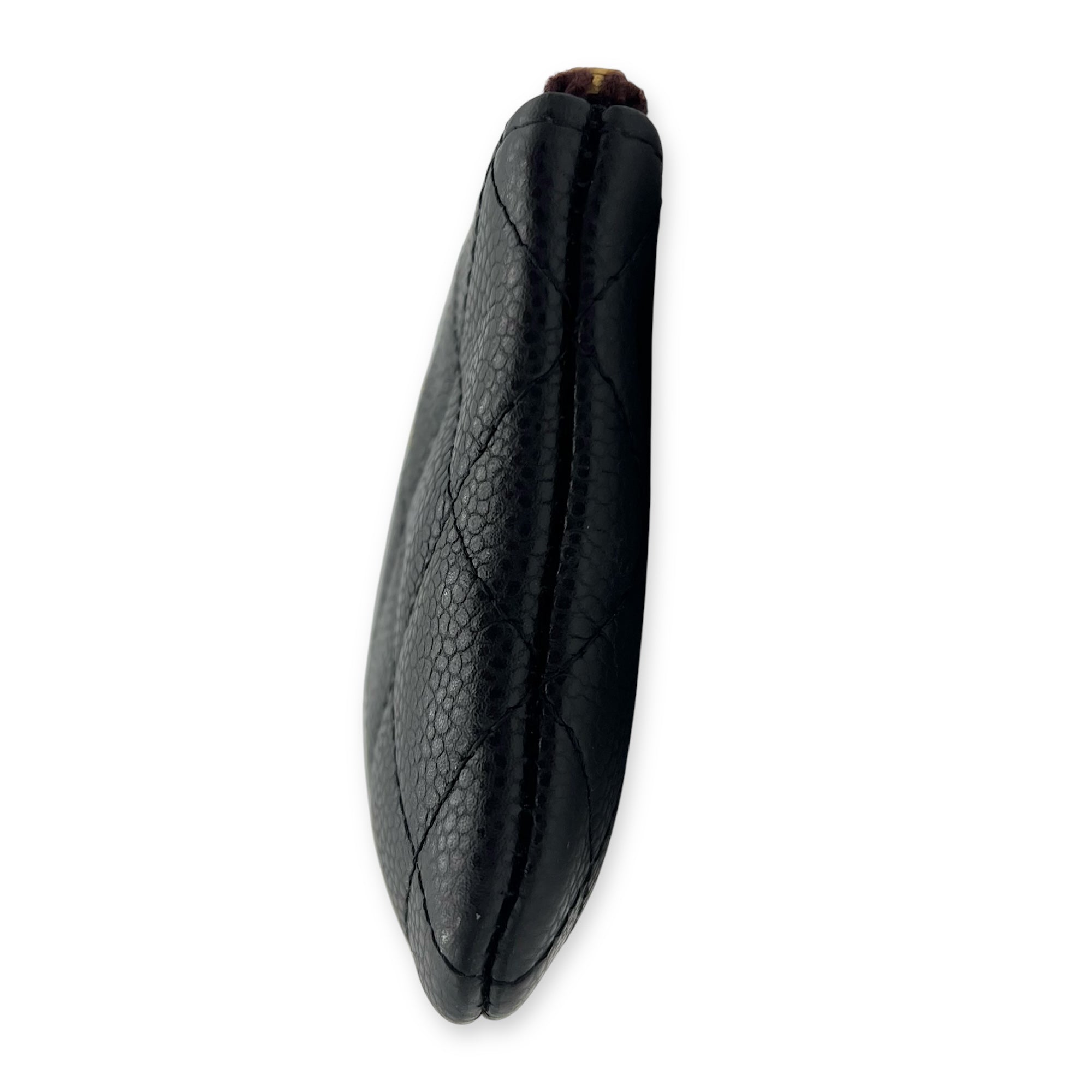 Chanel CC Pouch Black in Caviar Leather, Gold hardware_3