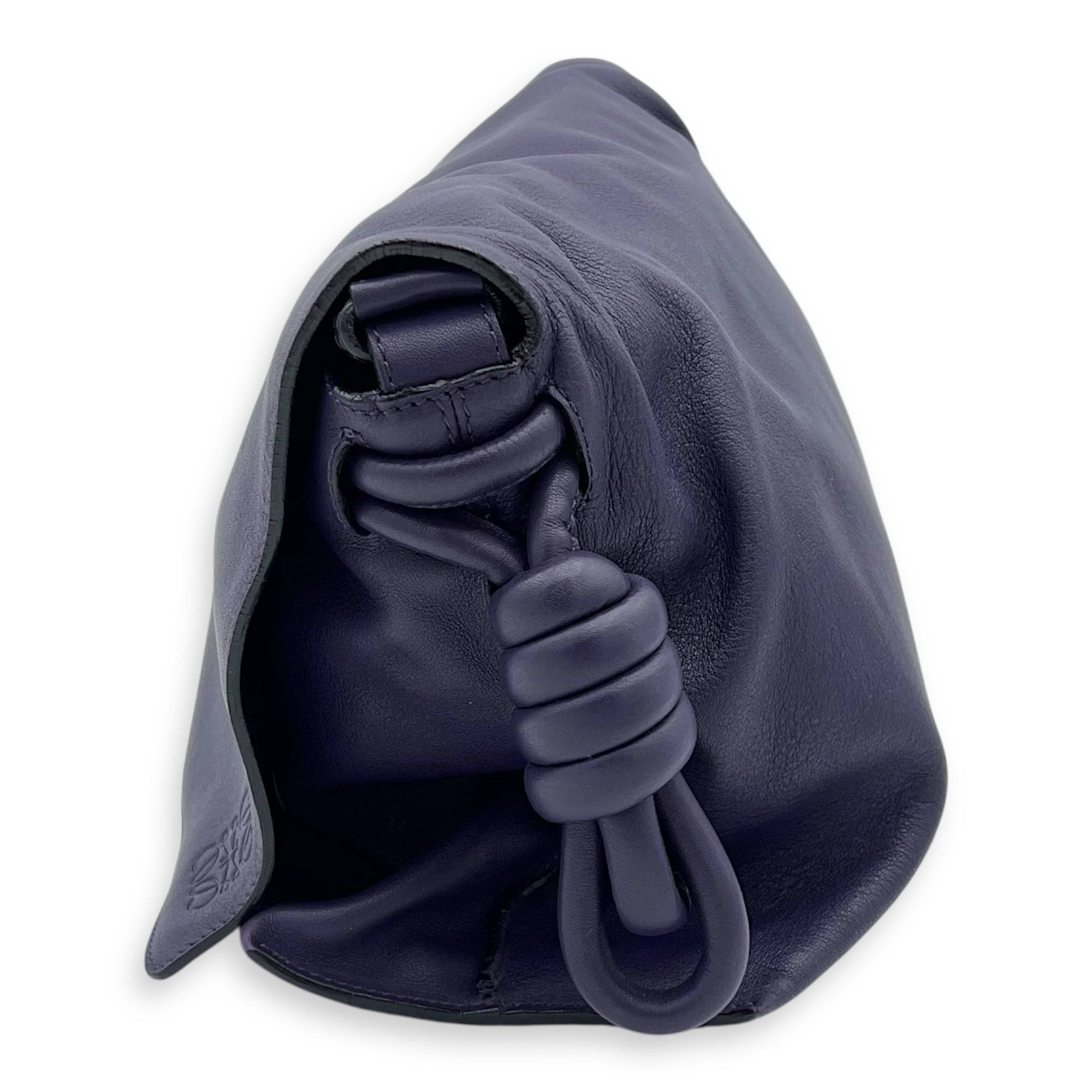 Loewe Flamenco Shoulder Bag Purple in Lambskin, Silver hardware_3