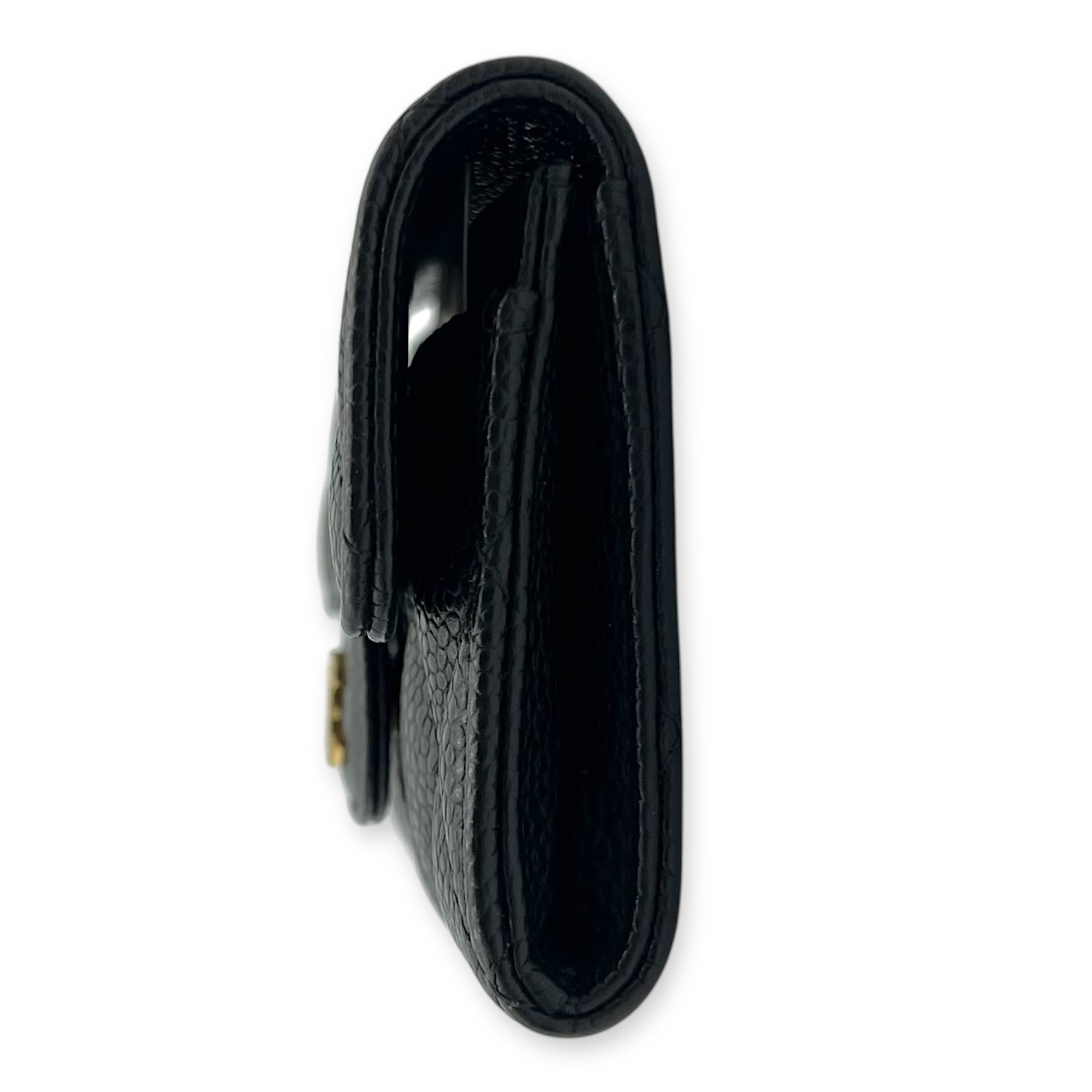 Chanel CC Card Holder Black in Caviar Leather, Gold hardware_3