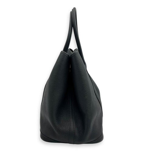 Hermès Garden Party 36 Black Top Handle Bag in Clemence, Silver hardware_3