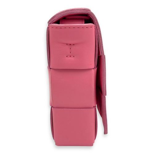 Bottega Veneta Cassette Pink Crossbody Bag in Calfskin_5