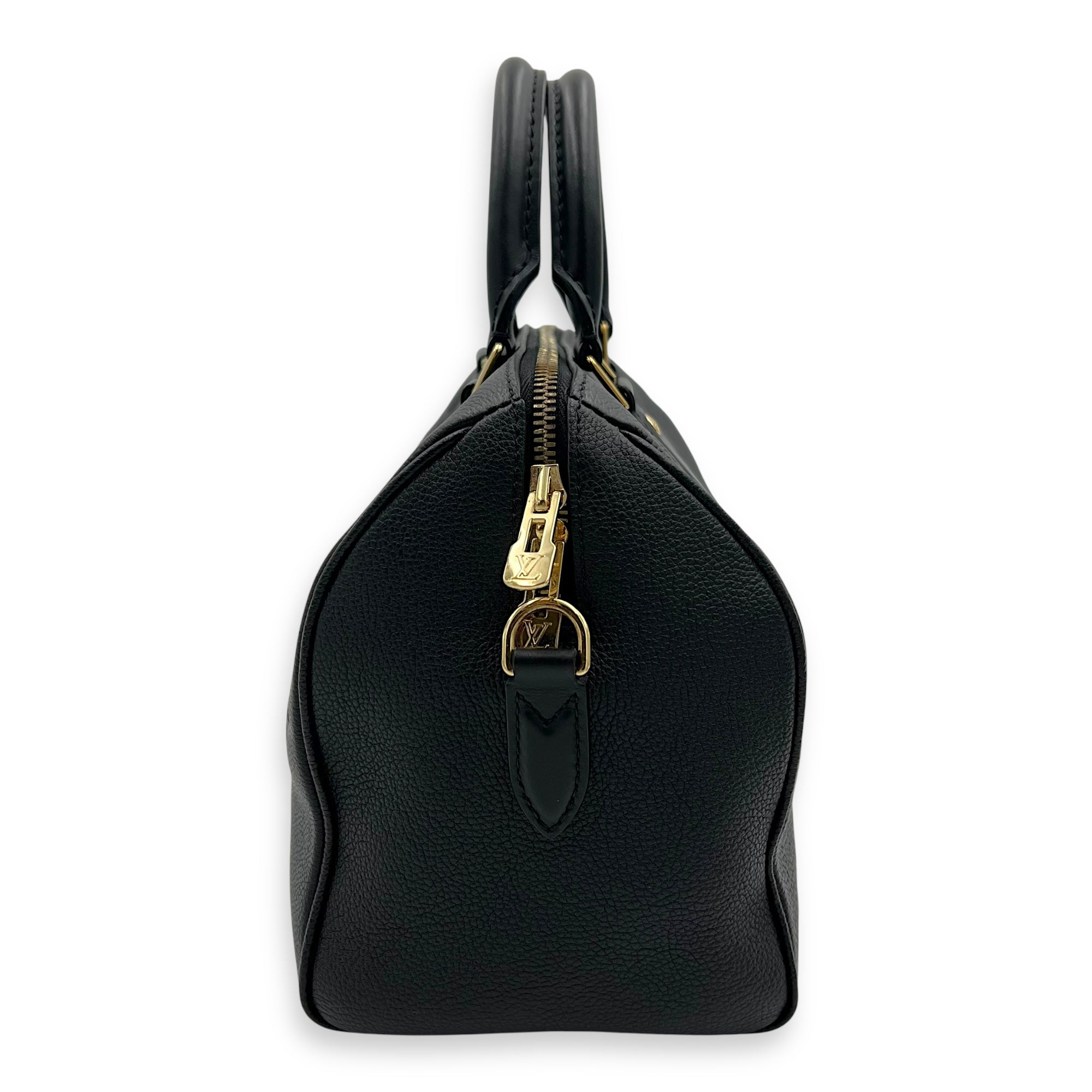 Louis Vuitton Speedy Bandouliere Top Handle Bag Black in Monogram Empreinte Leather, Gold hardware_3