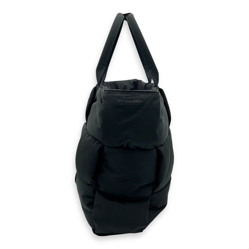 Bottega Veneta Arco Black Tote Bag in Nylon, Gold hardware_3