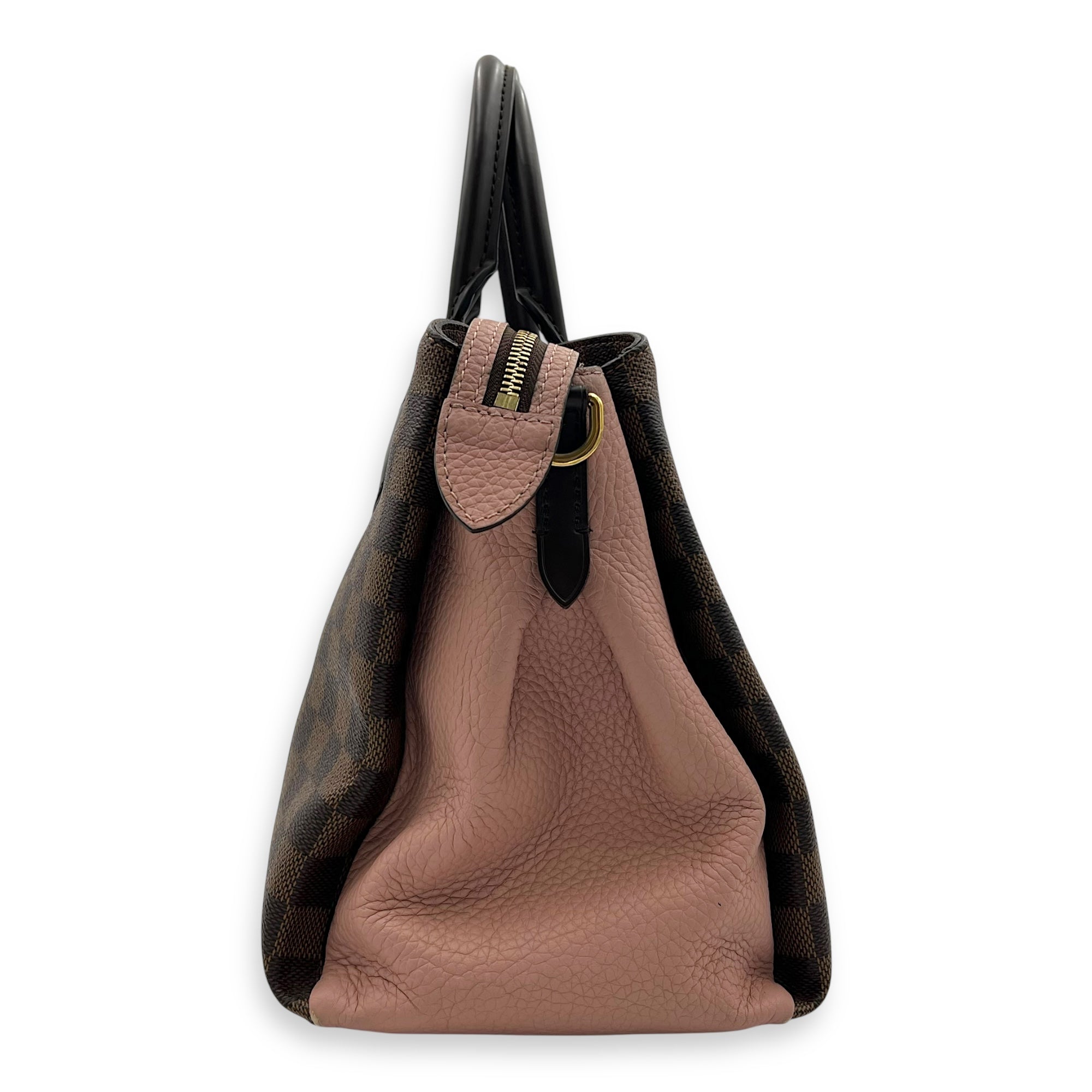 Louis Vuitton Normandy Top Handle Bag Brown in Coated Canvas, Gold hardware_3