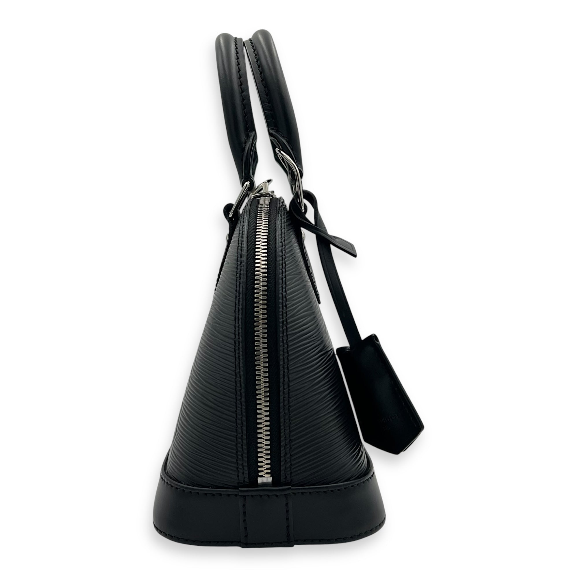 Louis Vuitton Alma BB Black Top Handle Bag in Epi Leather, Silver hardware_3