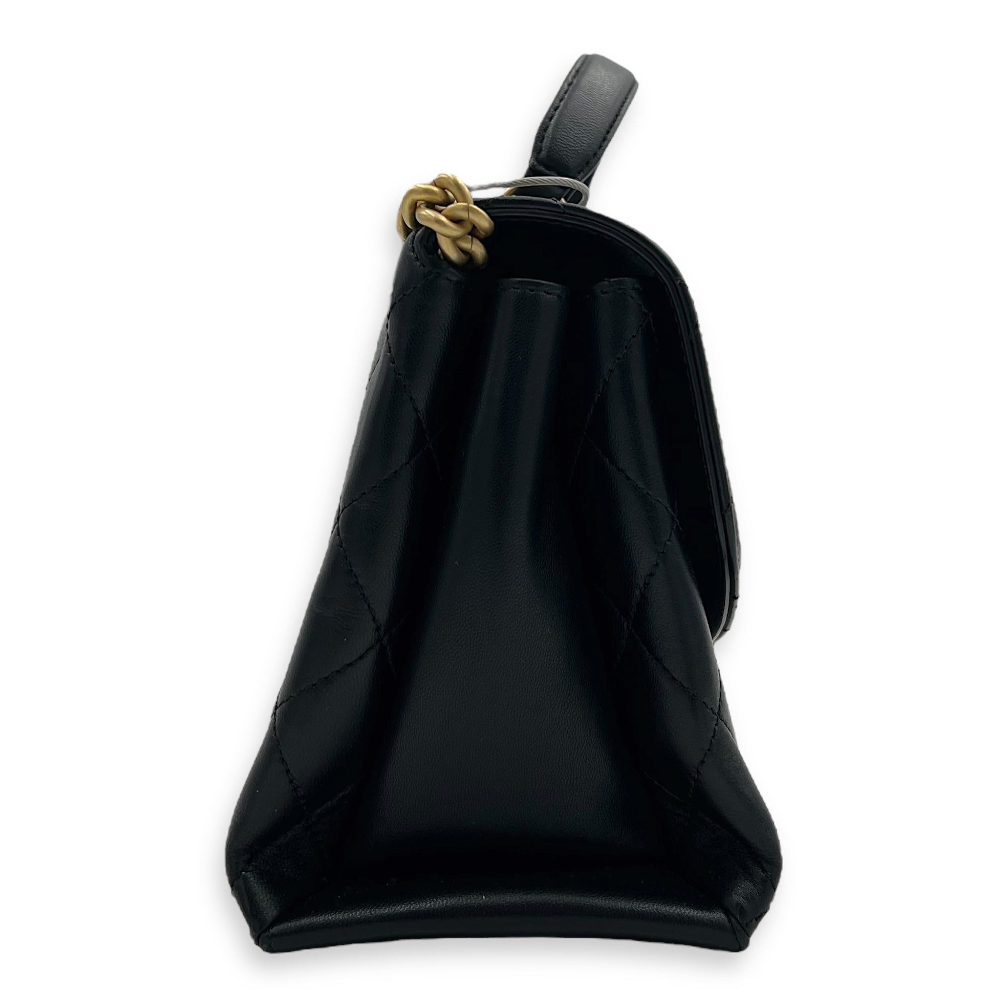 Chanel Trendy Spirit Black Top Handle Bag in Calfskin, Gold hardware_3