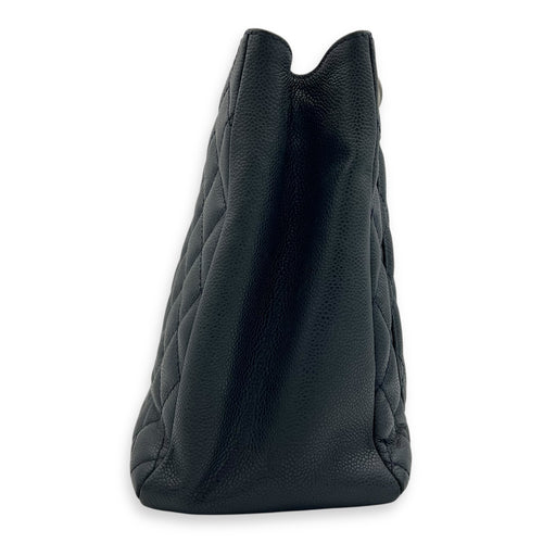 Chanel GST Tote Bag Black in Caviar Leather, Silver hardware_3
