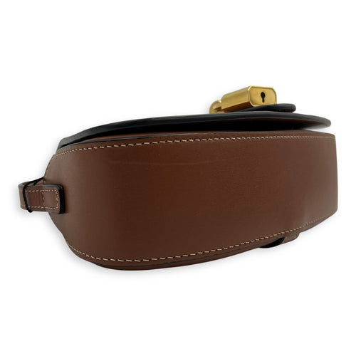 Celine Tabou Shoulder Bag Brown in Calfskin, Gold hardware_9