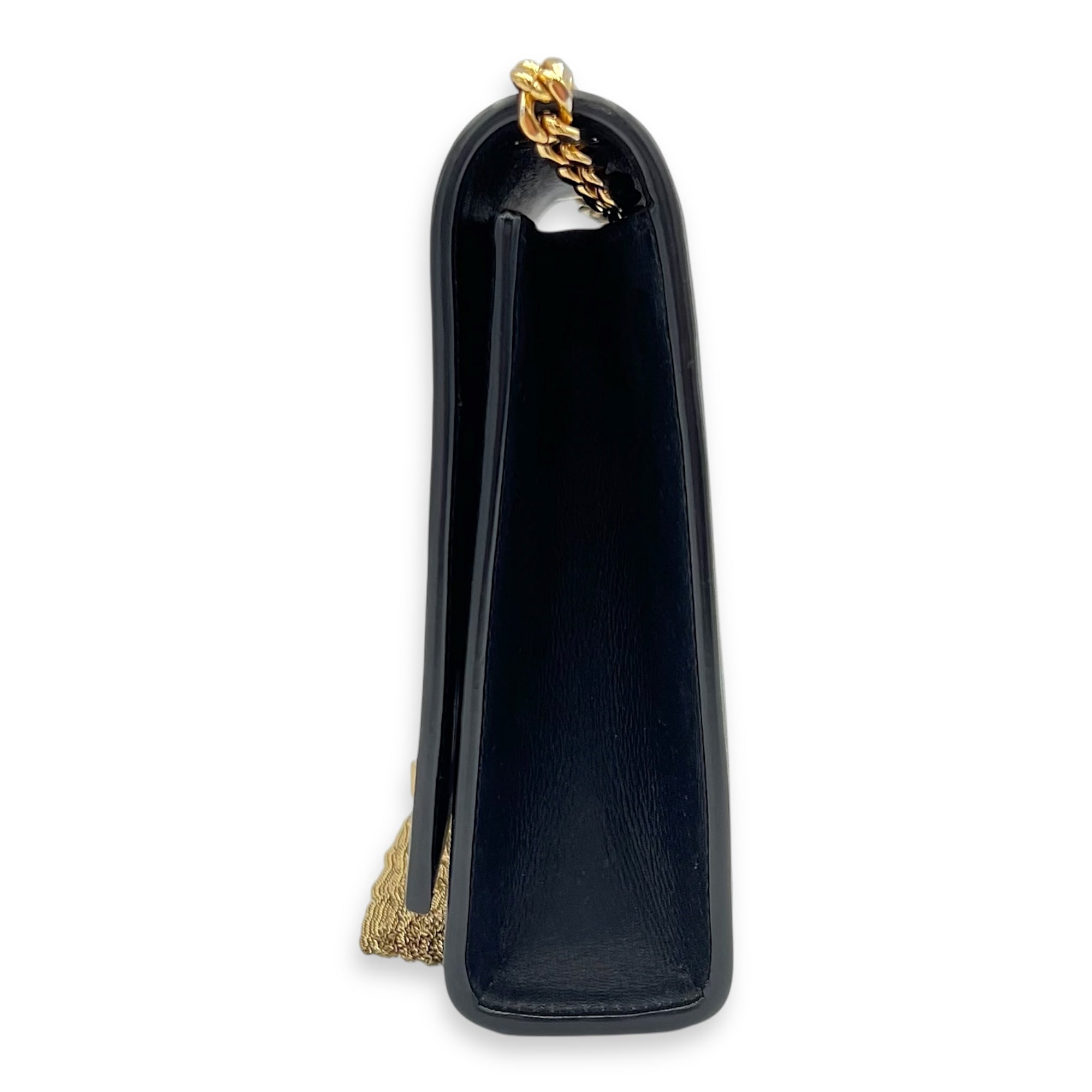 Saint Laurent Kate Crossbody Bag Black in Calfskin, Gold hardware_11