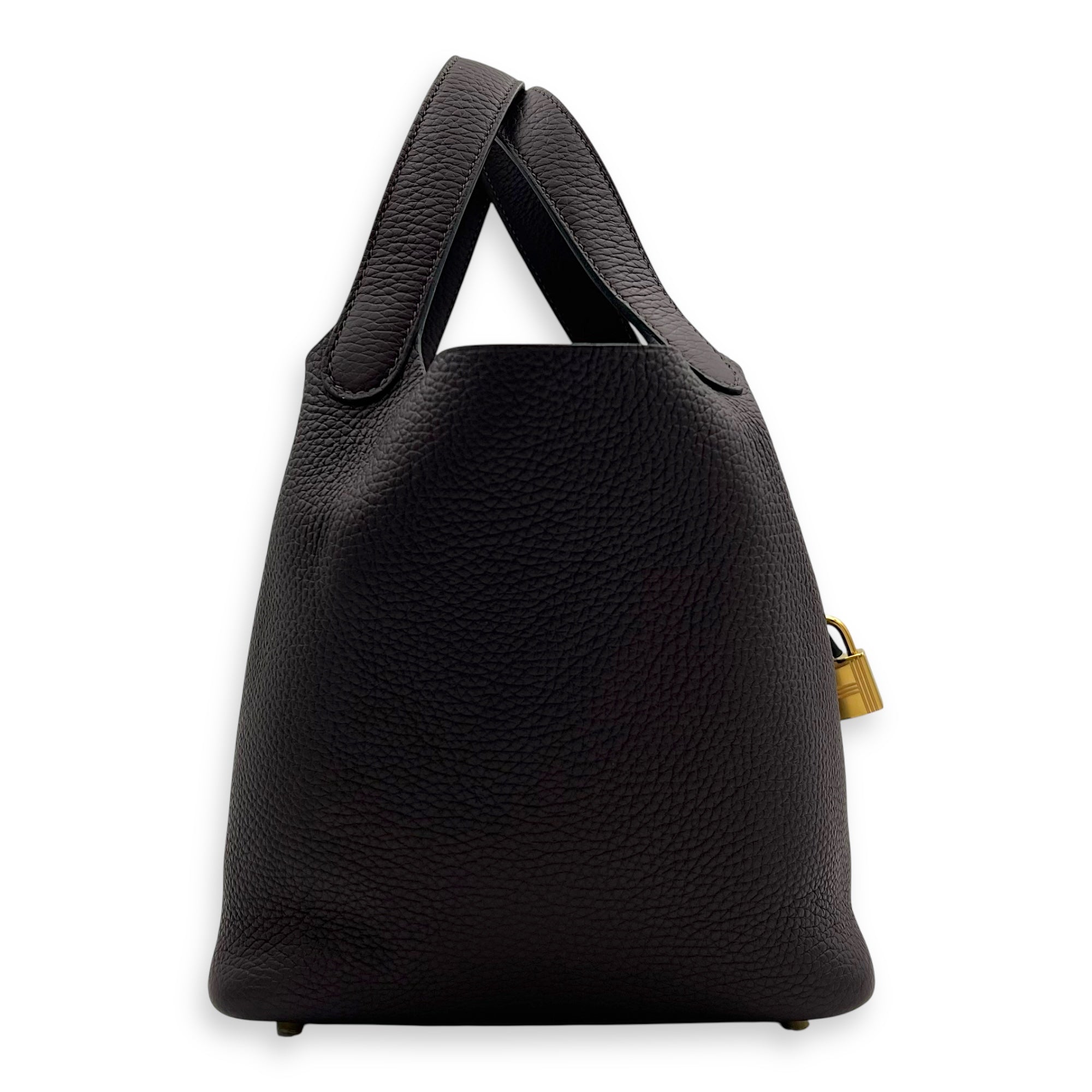 Hermès Picotin 18 Rouge Sellier Top Handle Bag in Clemence, Gold hardware_3