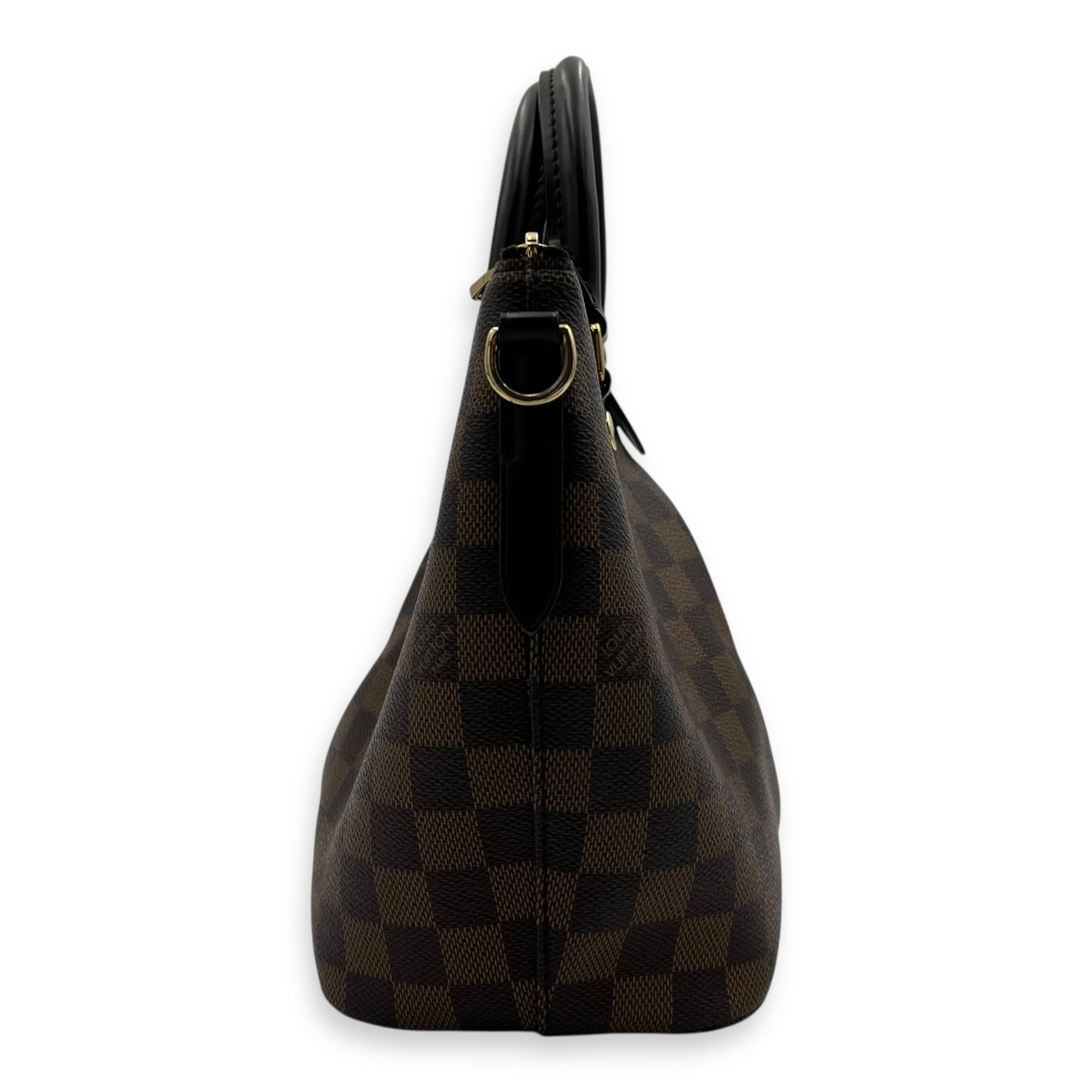 Louis Vuitton Siena PM Brown Top Handle Bag in Coated Canvas, Gold hardware_3