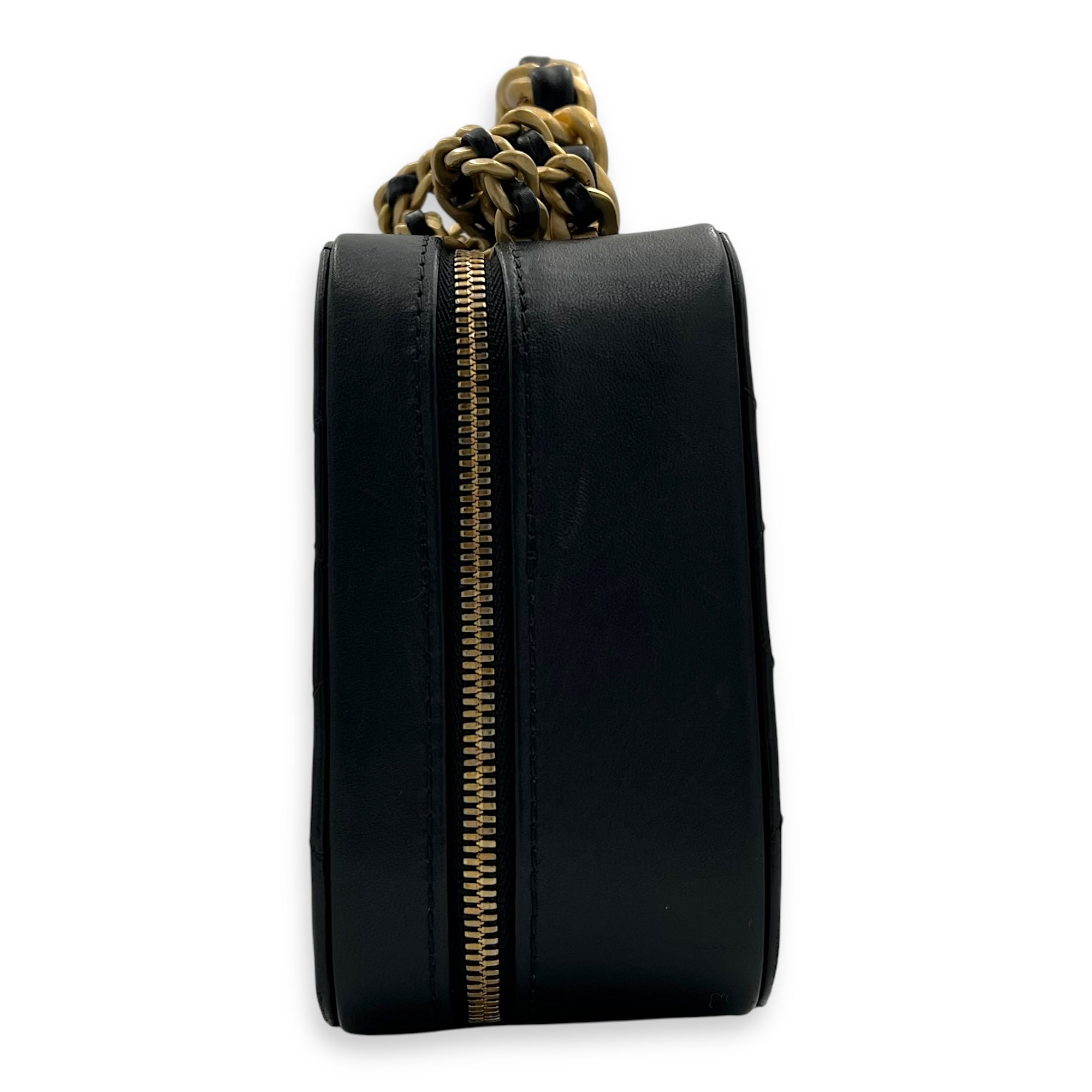 Chanel Vanity Chain Black Top Handle Bag in Lambskin, Gold hardware_3