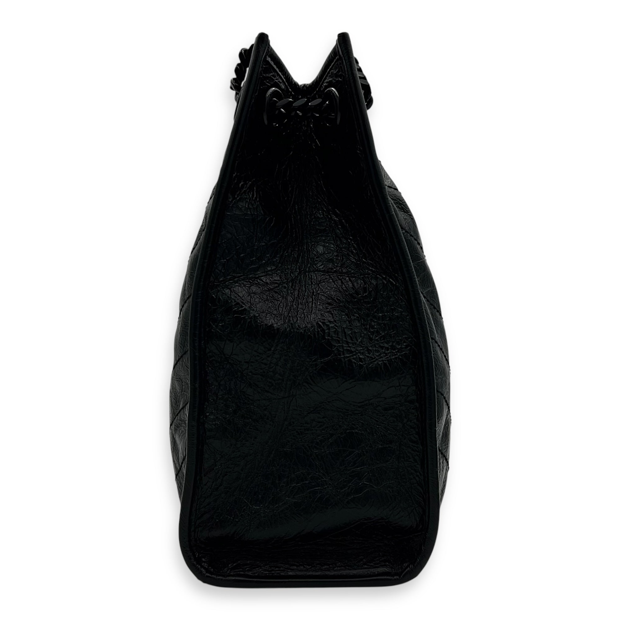 Saint Laurent Niki Tote Bag Black in Calfskin, Lacquered Metal hardware_3
