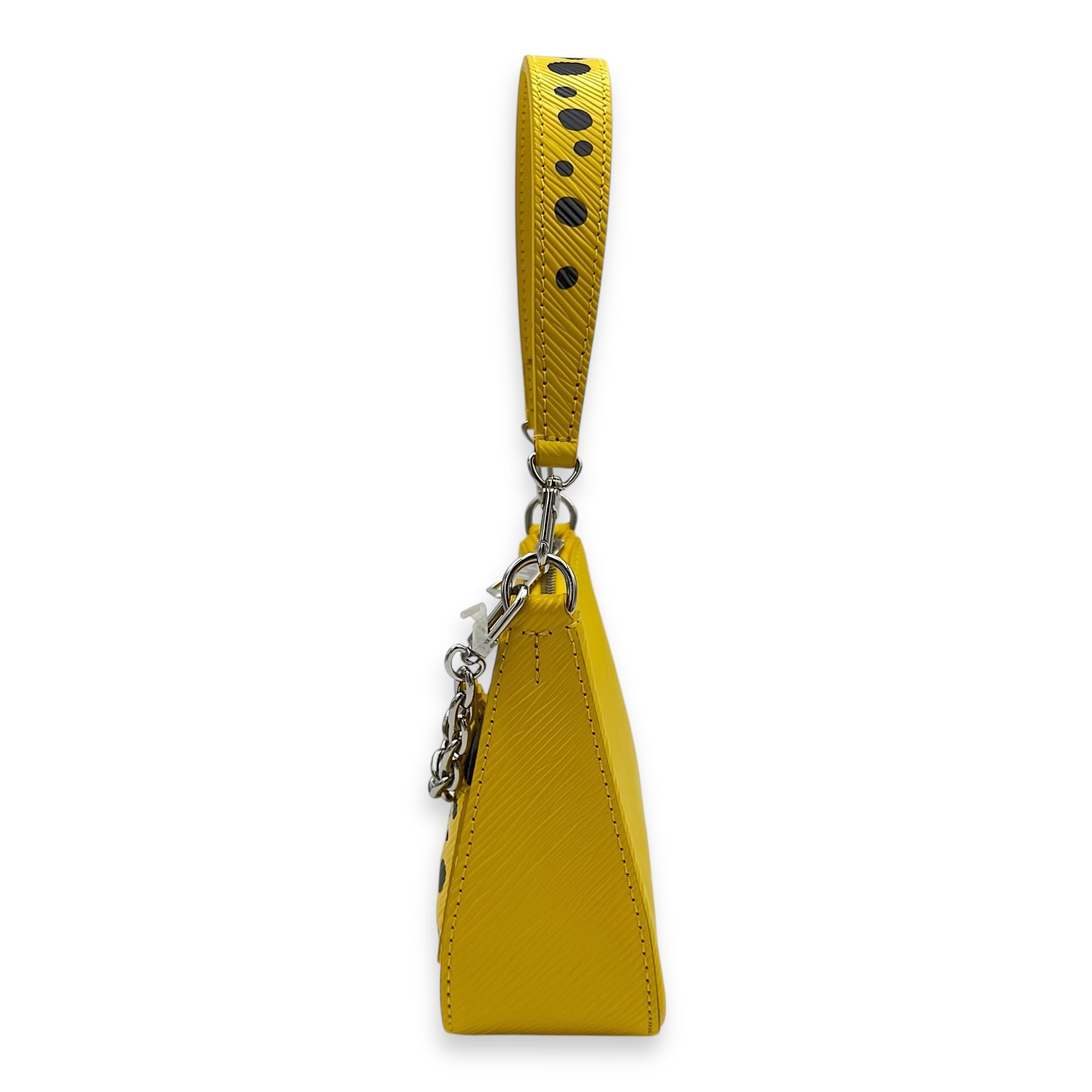 Louis Vuitton Marellini x Yayoi Kusama Shoulder Bag in Epi Leather, Silver hardware_11