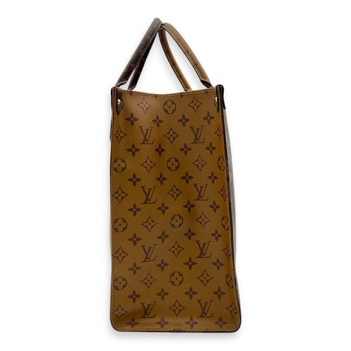 Louis Vuitton OnTheGo Tote Bag GM Brown in Monogram Coated Canvas, Gold hardware_8