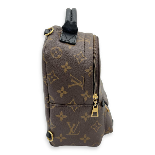 Louis Vuitton Palm Springs Backpack Mini Brown in Monogram Coated Canvas, Gold hardware_10