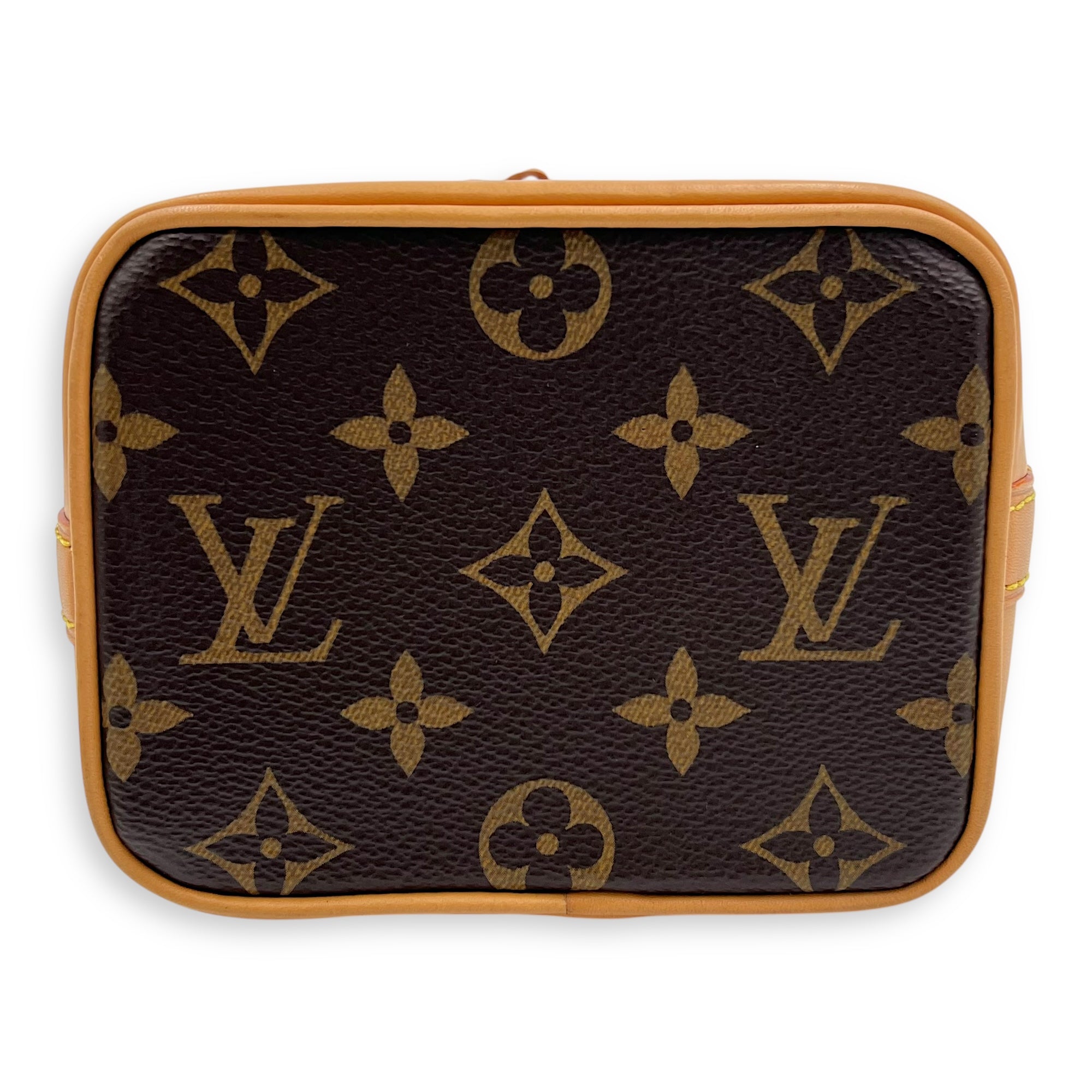 Louis Vuitton Noe Bucket Bag Nano Brown in Monogram Coated Canvas, Gold hardware_5