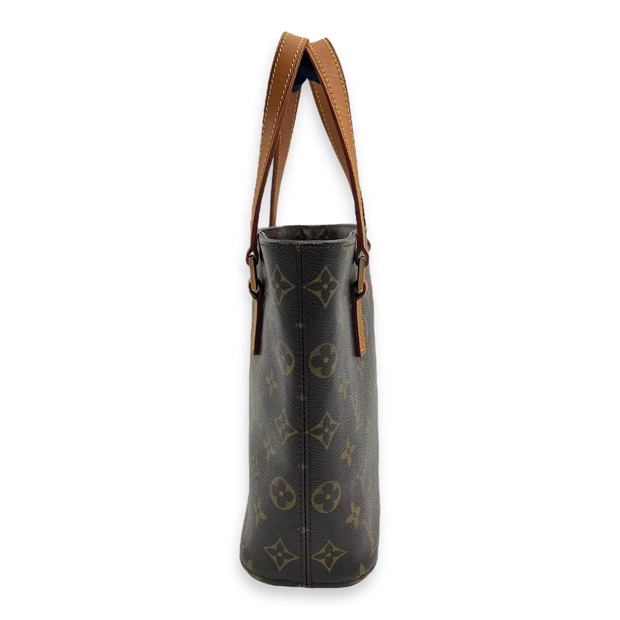 Louis Vuitton Vavin Top Handle Bag PM Brown in Monogram Coated Canvas, Gold hardware_3