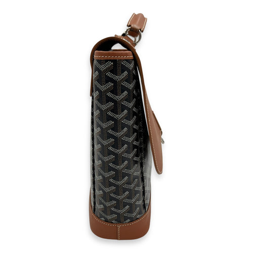 Goyard Citadine PM Brown Top Handle Bag in Coated Canvas, Silver hardware_3