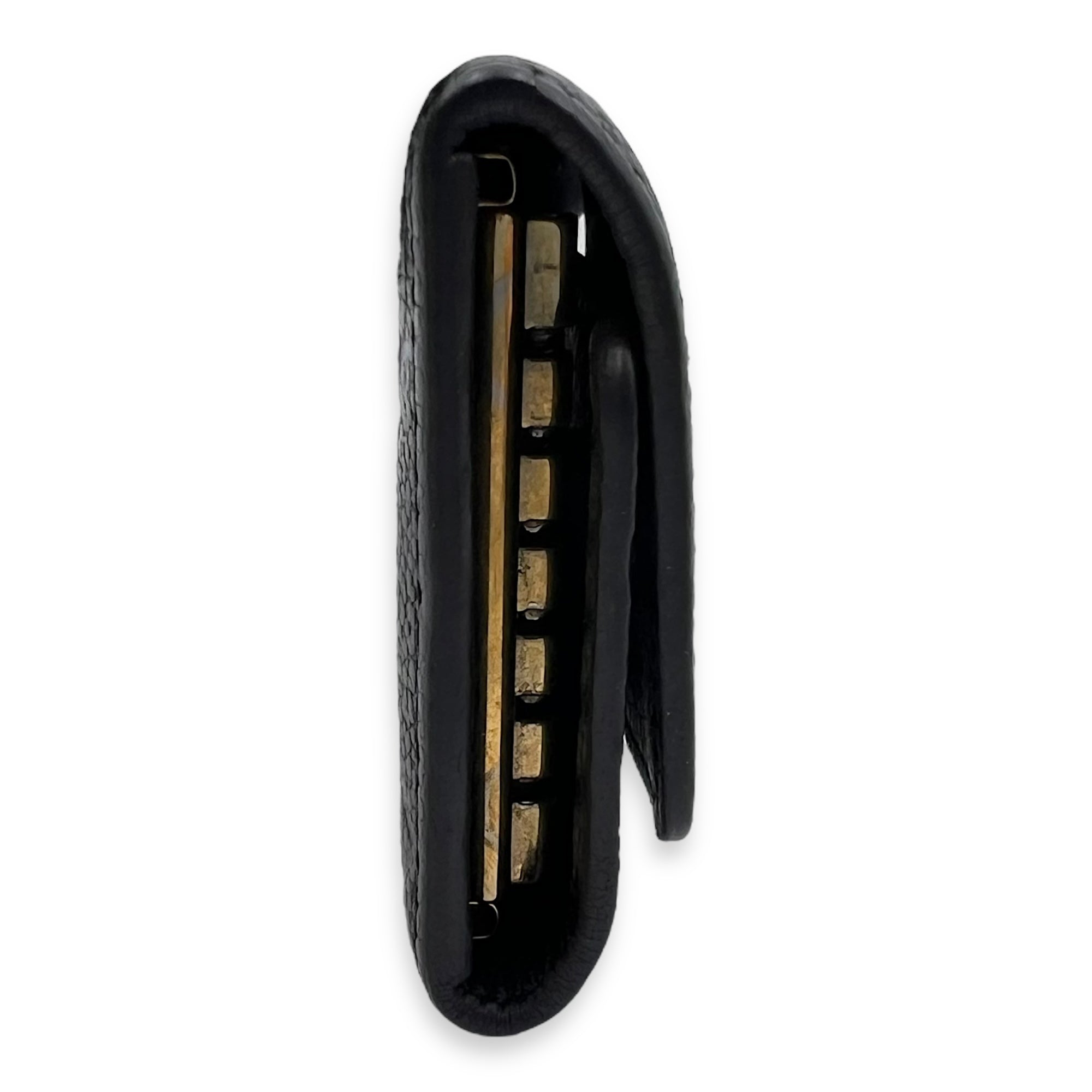 Louis Vuitton Key Pouch Black in Empreinte Leather, Gold hardware_3