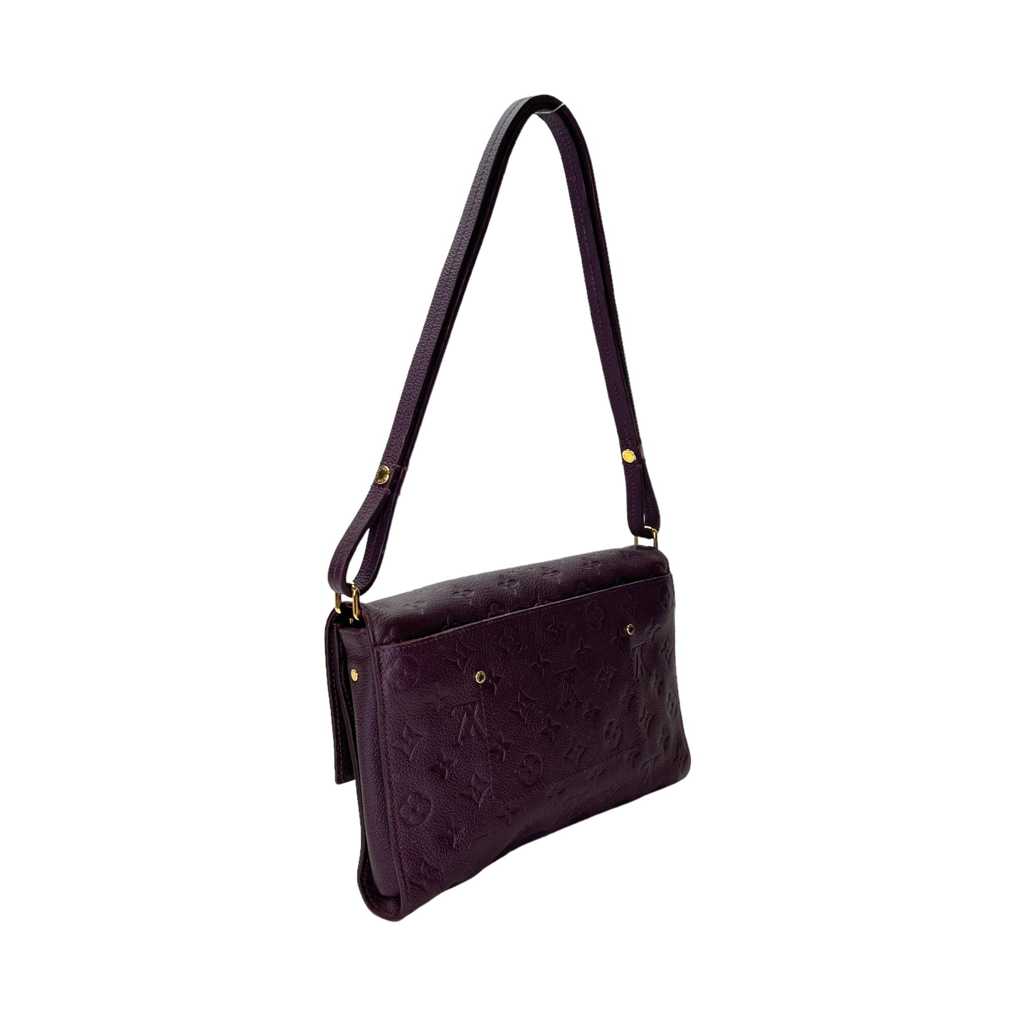 Fascinante Purple Crossbody Bag in Calfskin, Gold hardware