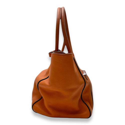 Others Top Handle Bag  Orange in Calfskin , Silver Hardware