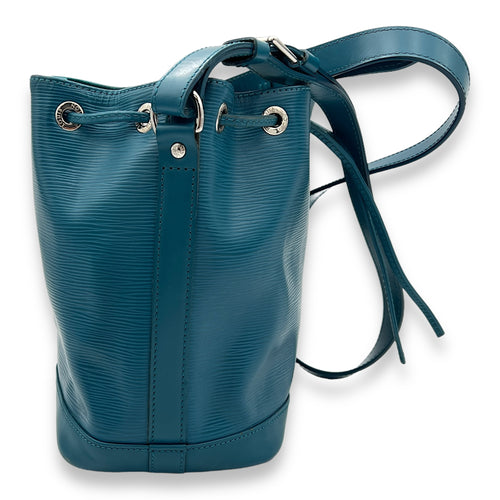 Noe BB Blue Bucket Bag in Epi Leather, Silver hardware