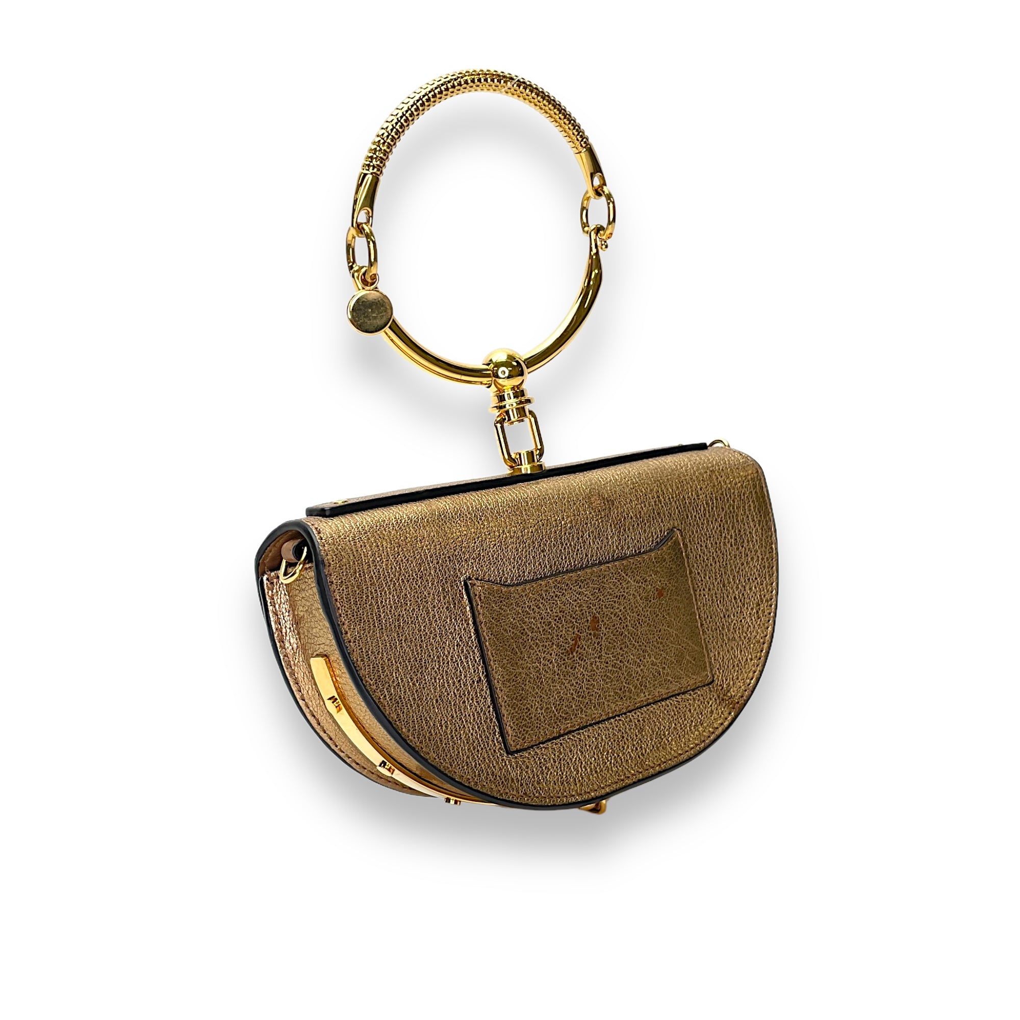 Nile Clutch Mini Gold in Calfskin , Gold Hardware