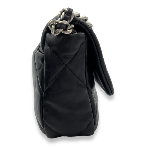 C19 Shoulder Bag Medium Black in Lambskin , Lacquered Metal Hardware