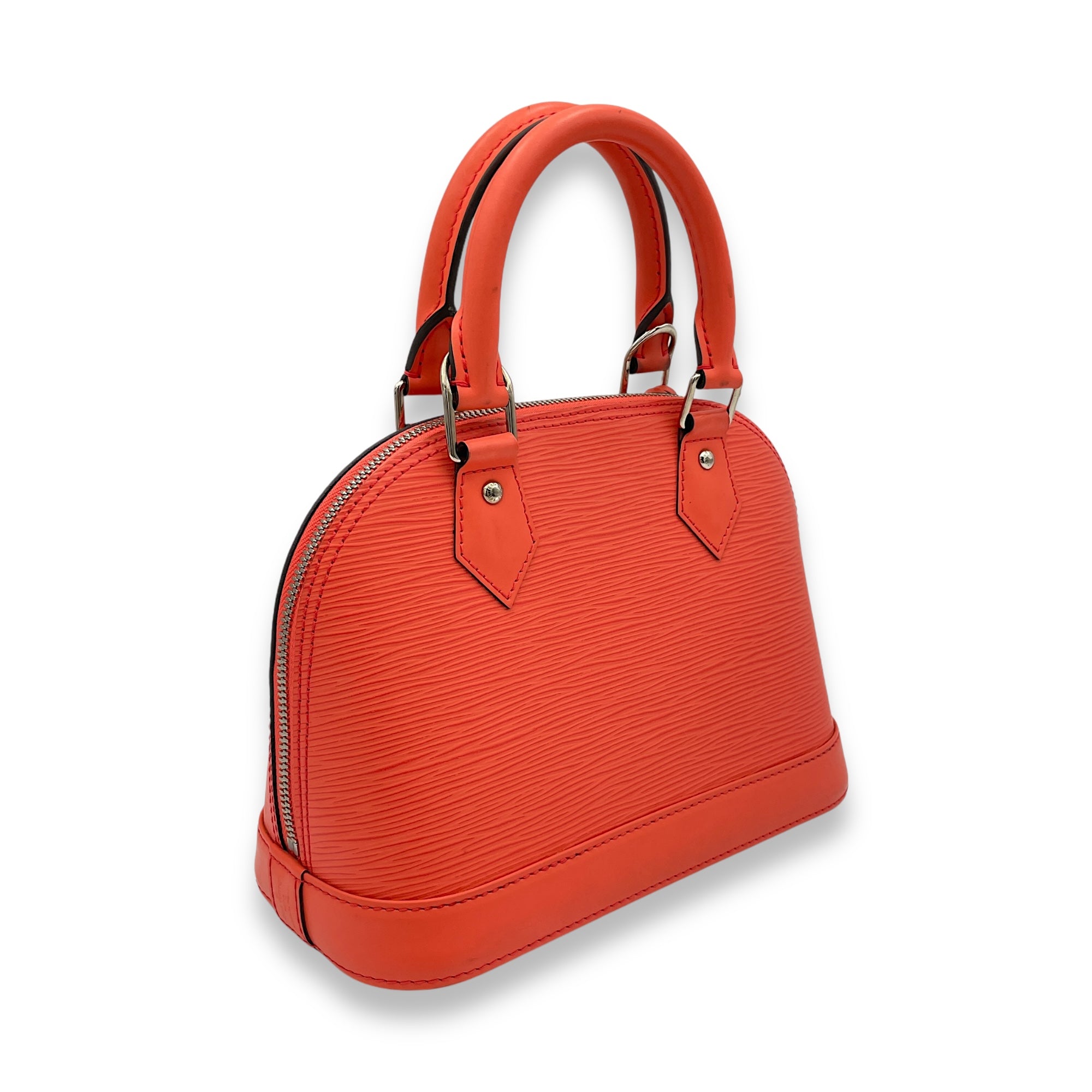 Alma BB Top handle bag in Epi leather, Silver Hardware