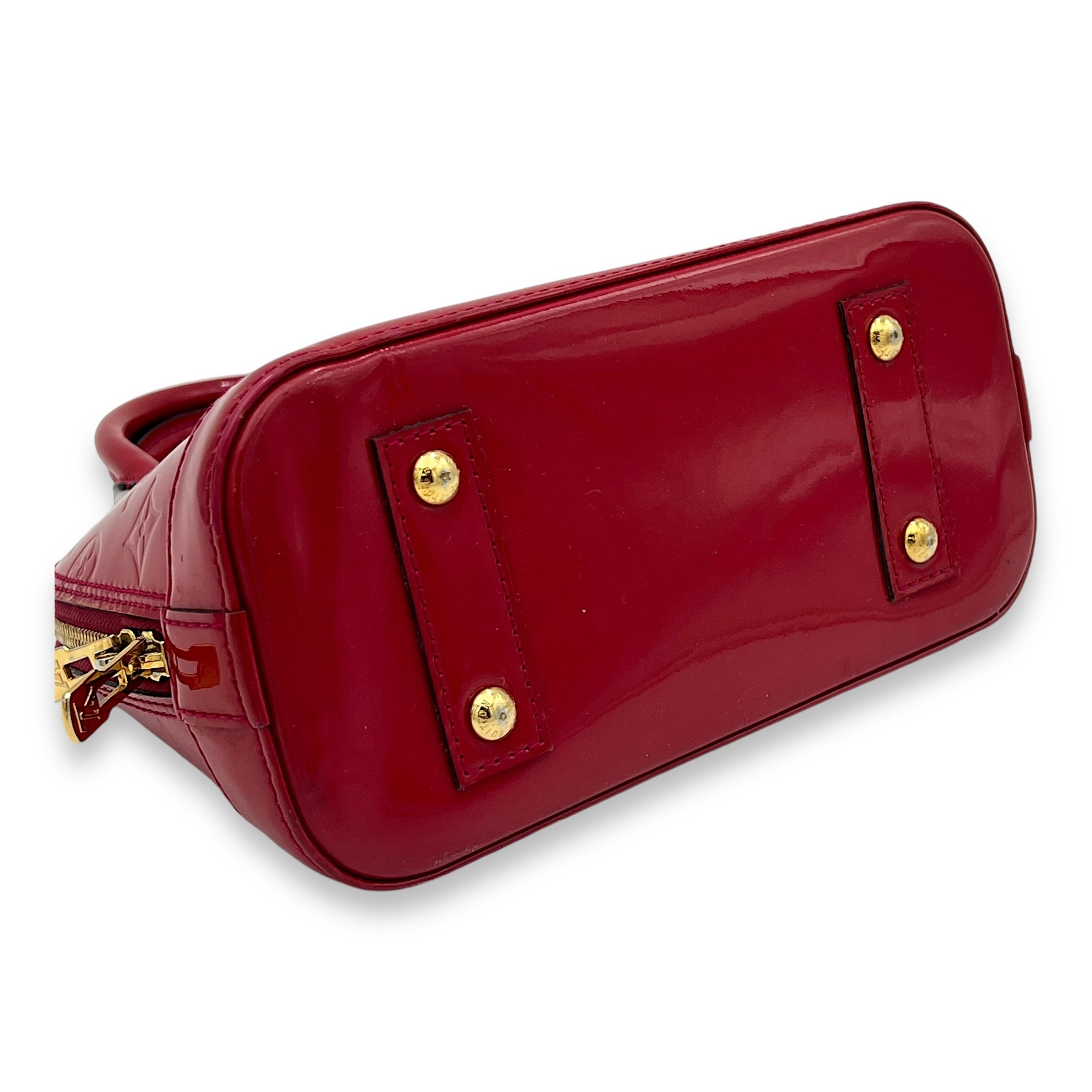 Alma BB Top handle bag in Monogram Vernis leather, Gold Hardware