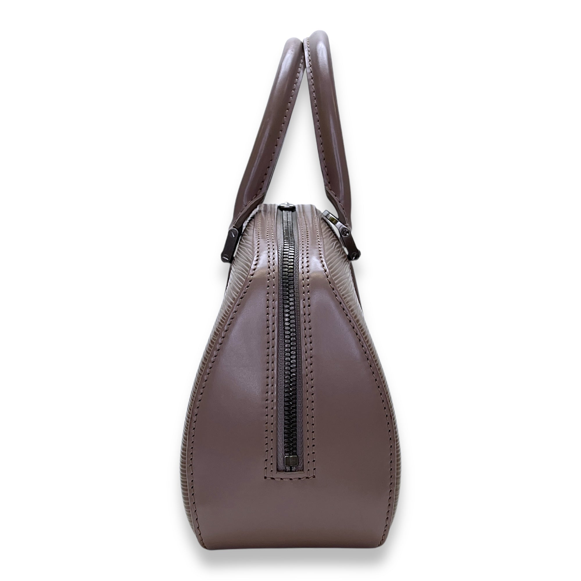 Jasmine Purple Top Handle Bag in Epi Leather, Silver hardware