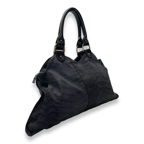 Hobo Top handle bag in Canvas, Silver Hardware