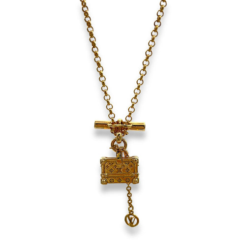 Trunk Gold Necklace in Metal, Gold hardware