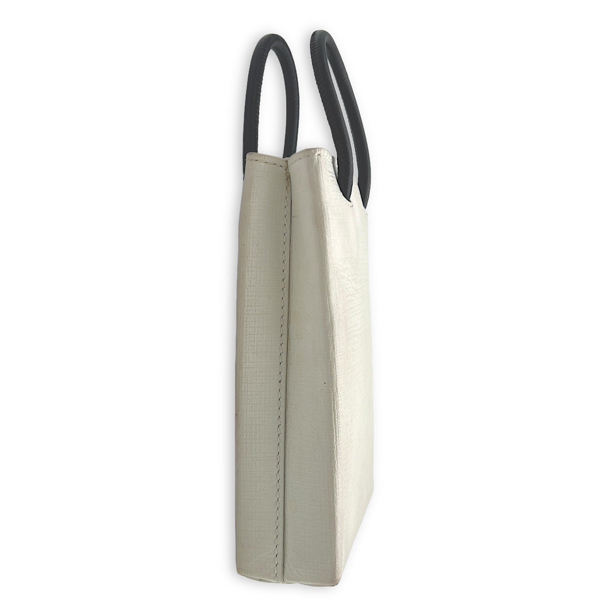 Shopping Mini Top handle bag in Calfskin, Silver Hardware