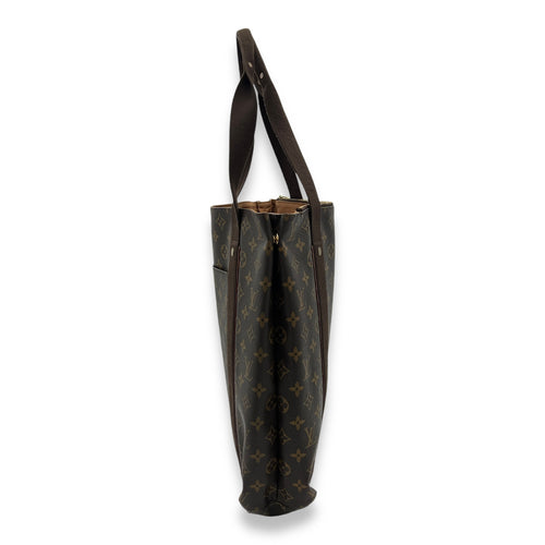 Beaubourg Tote Bag Brown in Monogram Coated Canvas, Gold hardware