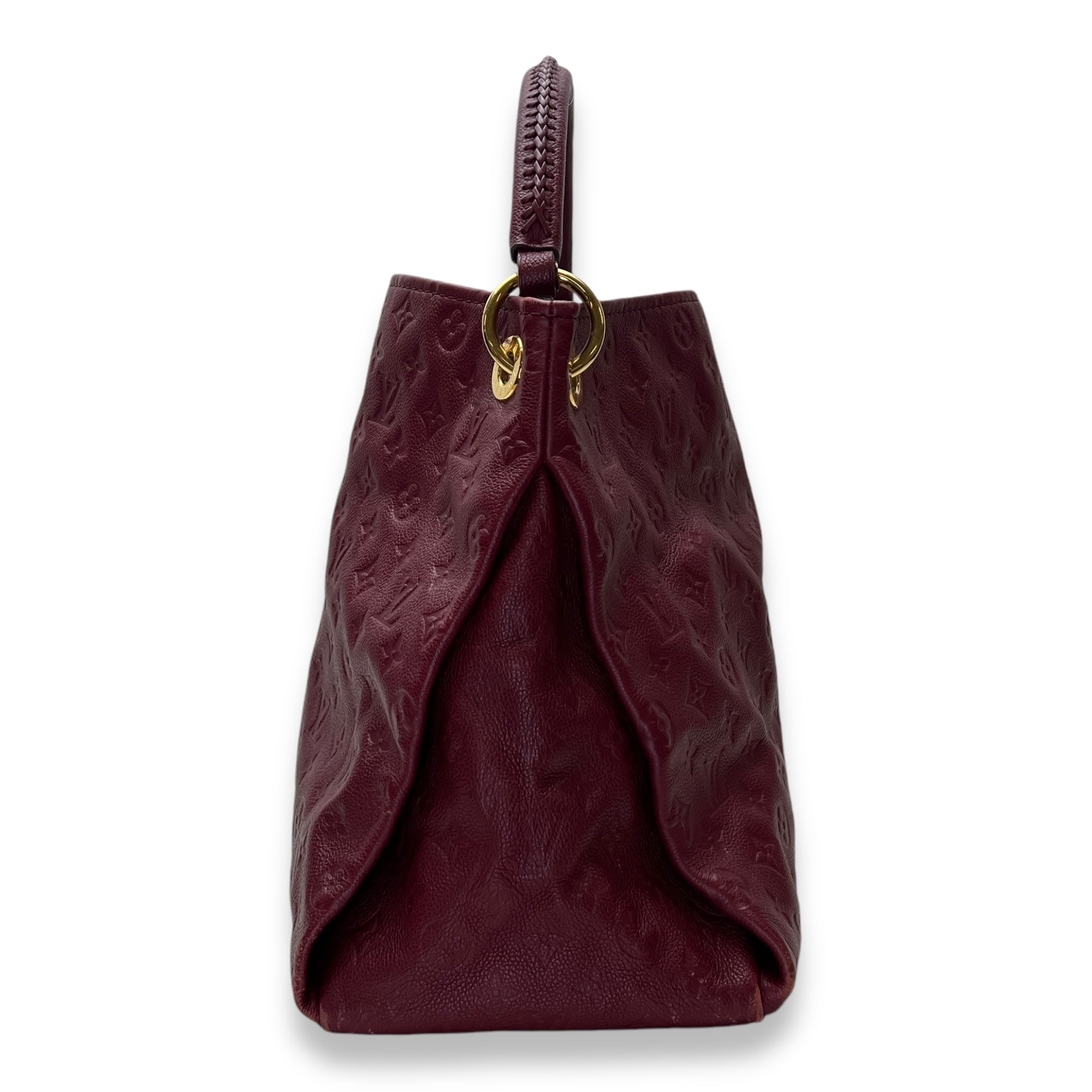 Artsy Top Handle Bag Red in Monogram Empreinte Leather, Gold hardware