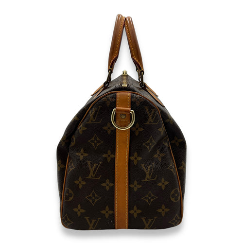 Speedy Bandouliere Top Handle Bag 30 Brown in Monogram Coated Canvas, Gold hardware