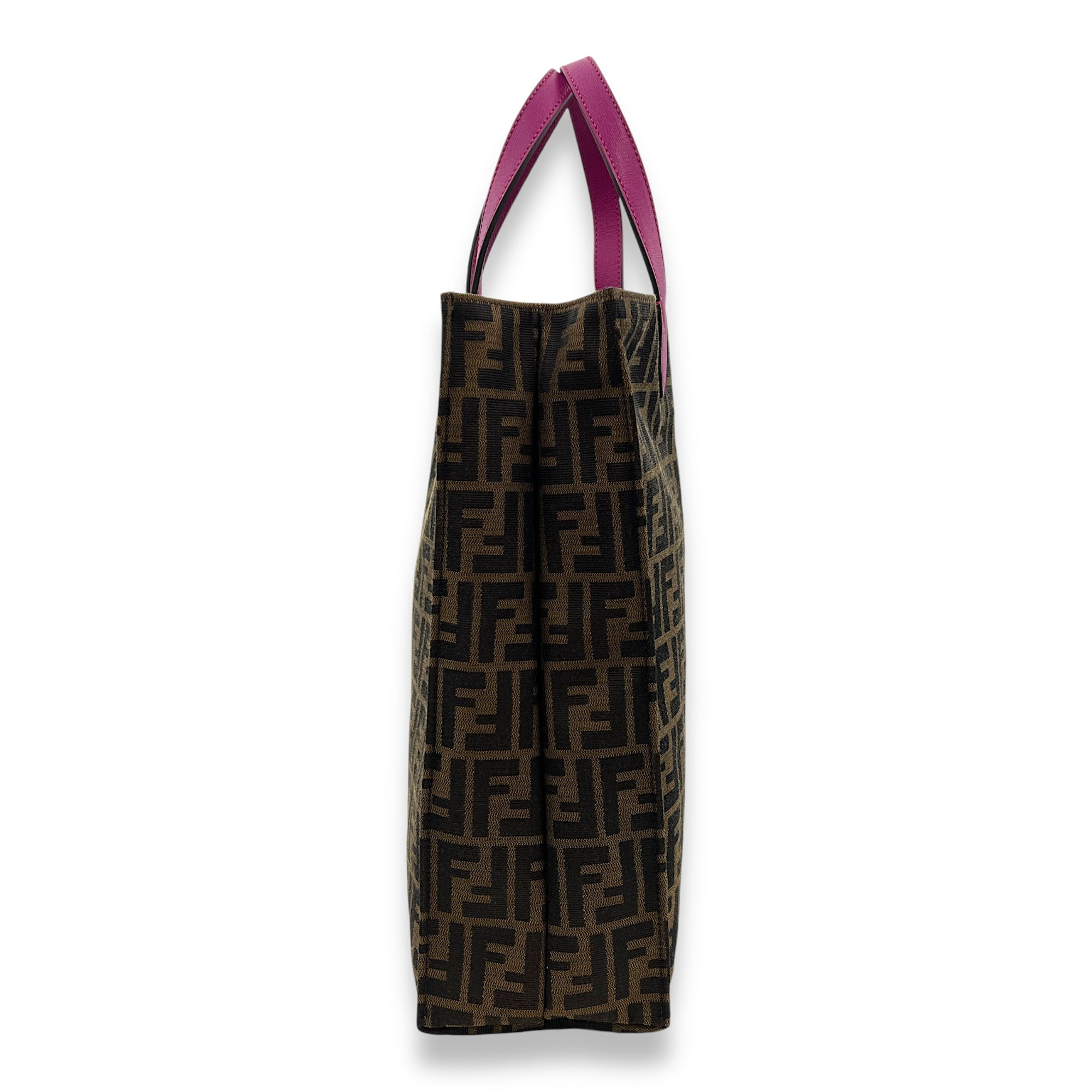 Zucca Tote Bag Brown in Canvas, Gold hardware