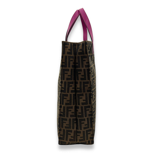 Zucca Tote Bag Brown in Canvas, Gold hardware