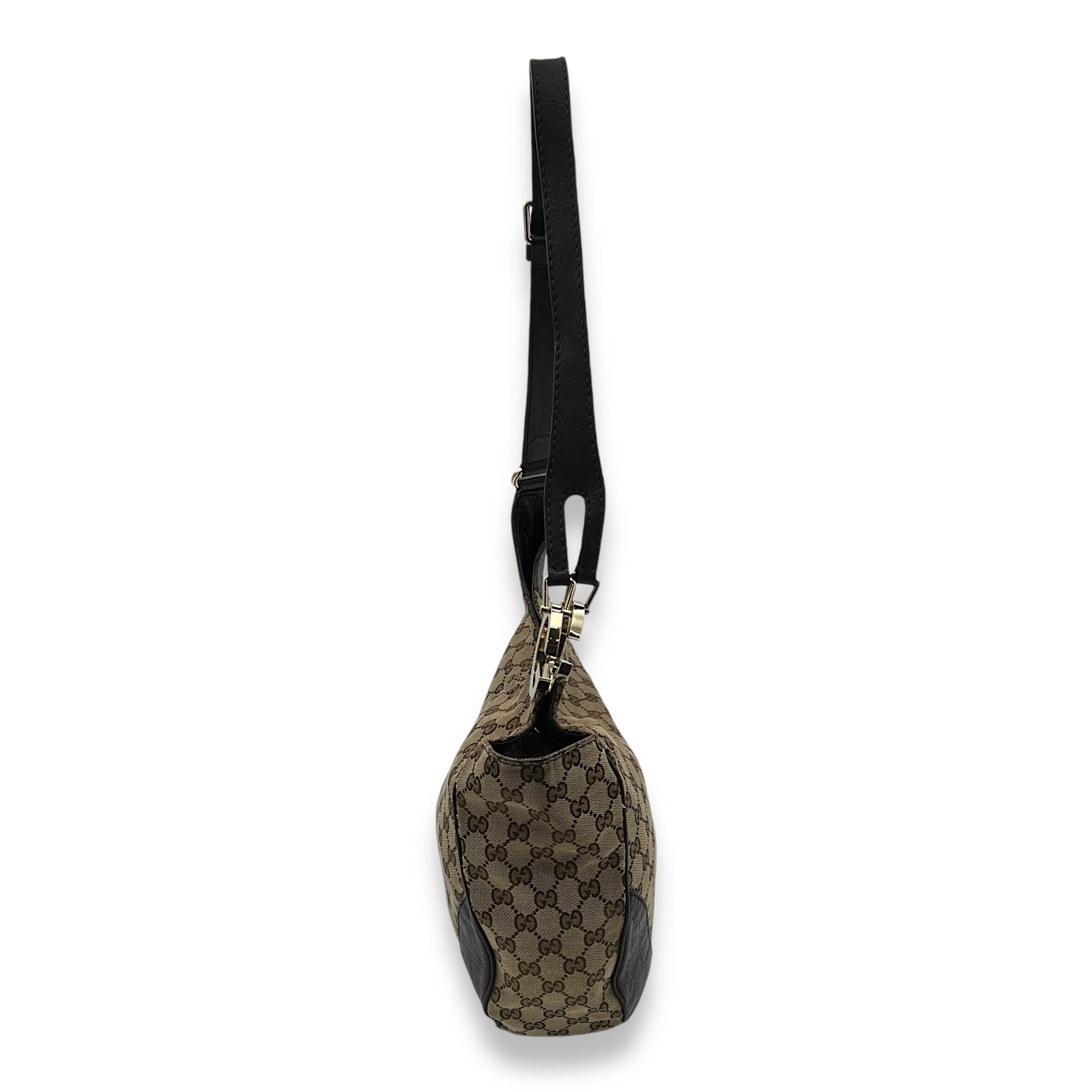 Others Shoulder Bag Brown in Jacquard, Light Gold hardware