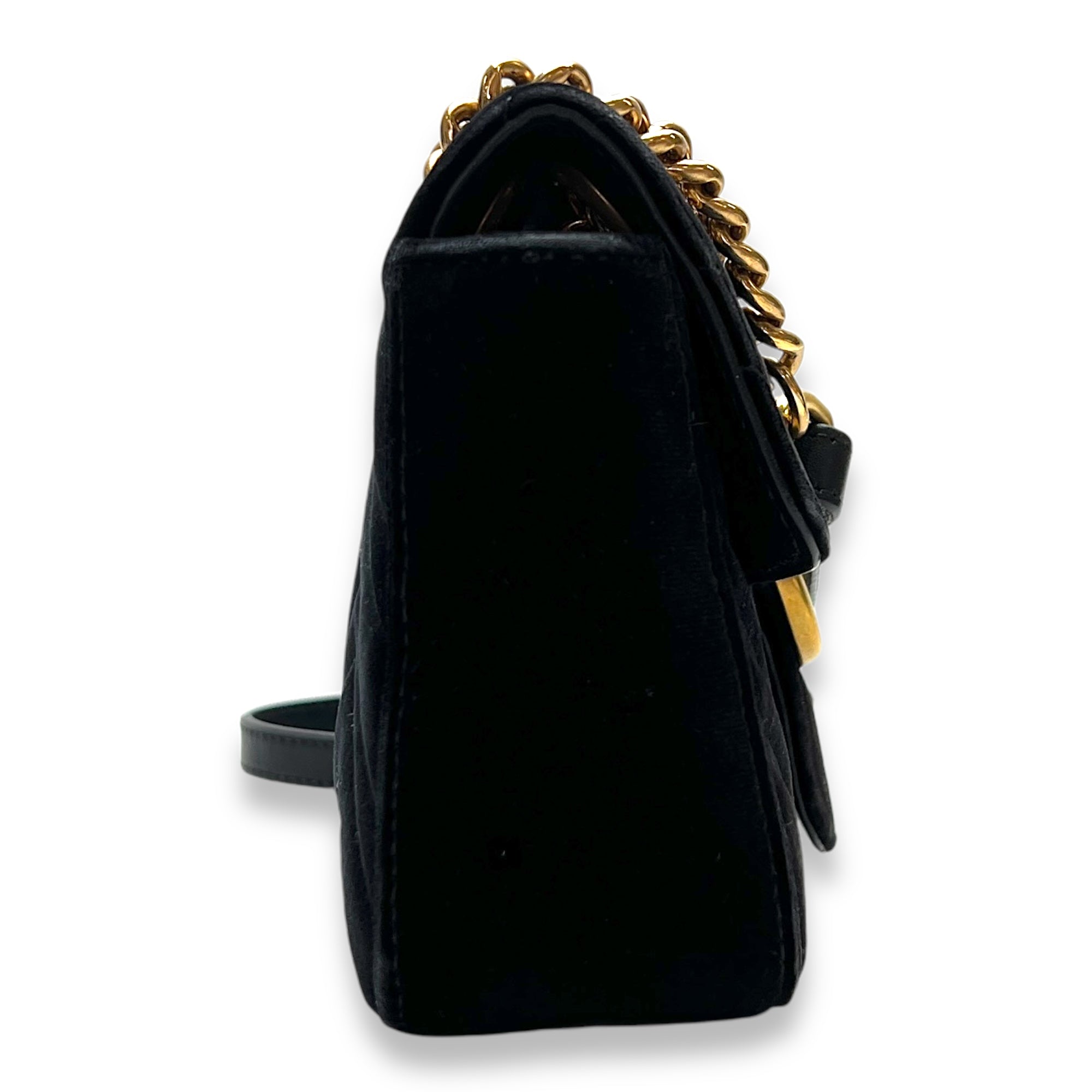 GG Marmont Mini Shoulder bag in Velvet, Gold Hardware