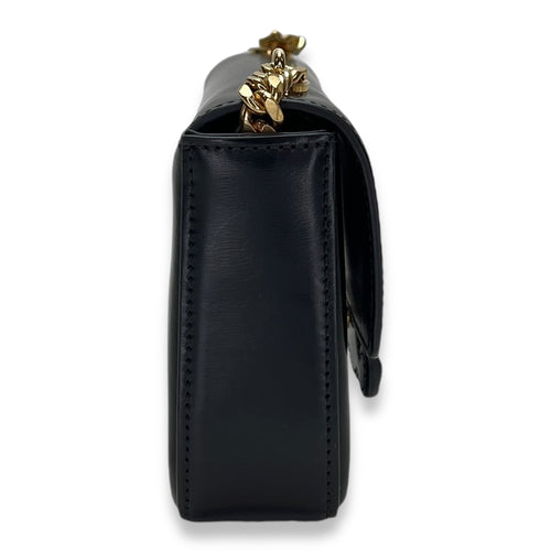 Triomphe Shoulder Bag  Black in Calfskin , Gold Hardware