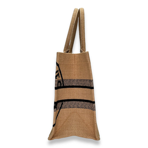 Book Tote Jute Embroidered  Medium Tote bag in Canvas, N/A Hardware